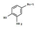 2 amino 4 intermediários da tintura de Tert Butylphenol com no. 1199 de CAS 46 8